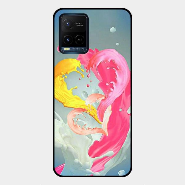 Vibrant Color Splash Heart Aesthetic Phone Case For Vivo
