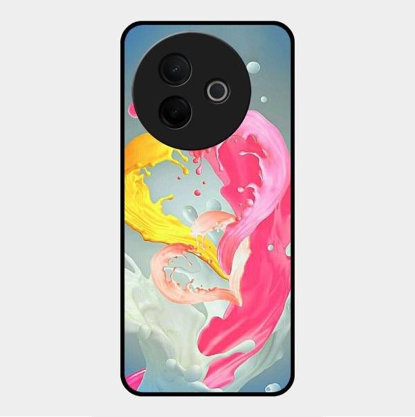 Vibrant Color Splash Heart Aesthetic Phone Case For Vivo