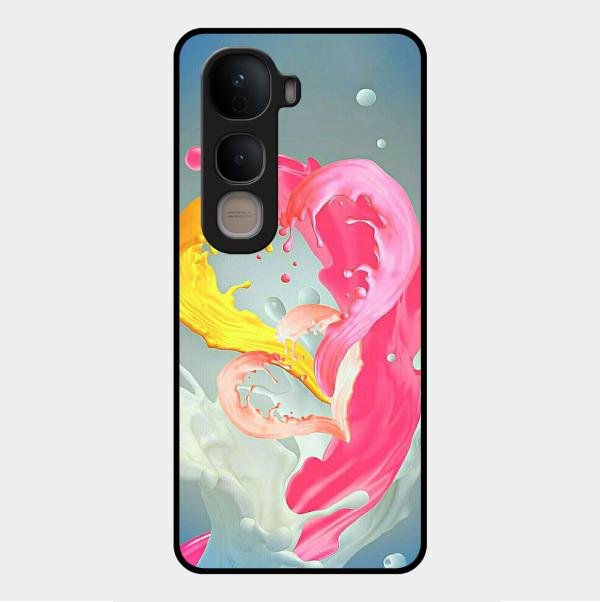 Vibrant Color Splash Heart Aesthetic Phone Case For Vivo