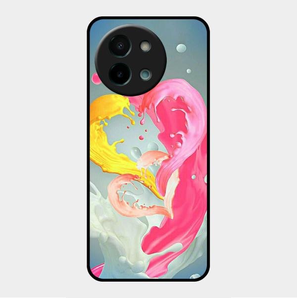 Vibrant Color Splash Heart Aesthetic Phone Case For Vivo