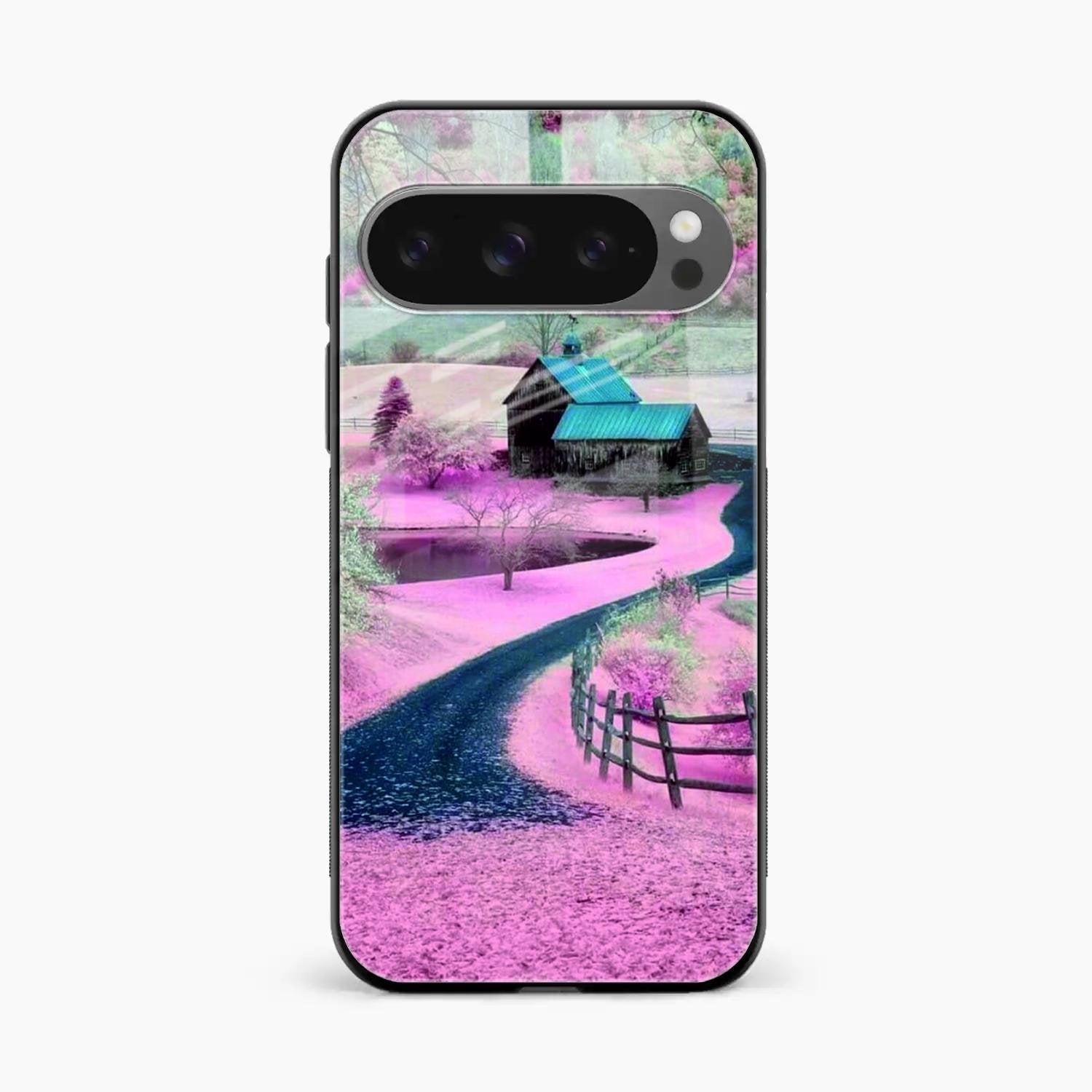 Village Scenery Glossy Metal Case Cover For Google Pixel 10 Pro XL