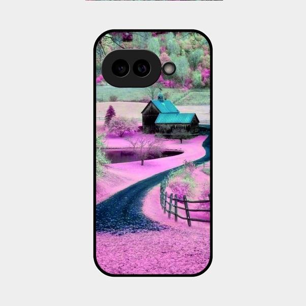 Village Scenery Glossy Metal Case Cover For Google Pixel 9A 5G