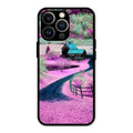 Village Scenery Glossy Metal Case Cover For iPhone 13 Pro Max