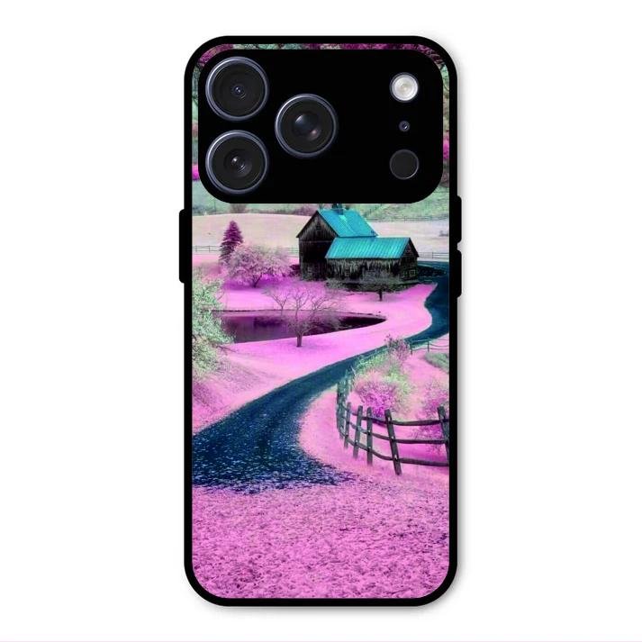 Village Scenery Glossy Metal Case Cover For iPhone 17 Pro