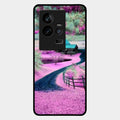 Village Scenery Glossy Metal Case Cover For Iqoo 11 5G