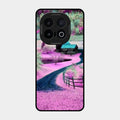 Village Scenery Glossy Metal Case Cover For Iqoo 13 5G