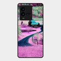 Village Scenery Glossy Metal Case Cover For Iqoo 9T 5G