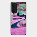 Village Scenery Glossy Metal Case Cover For Iqoo Neo 9 Pro 5G