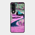 Village Scenery Glossy Metal Case Cover For Iqoo Z10 Lite