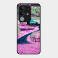 Village Scenery Glossy Metal Case Cover For iQOO Z10x 5G