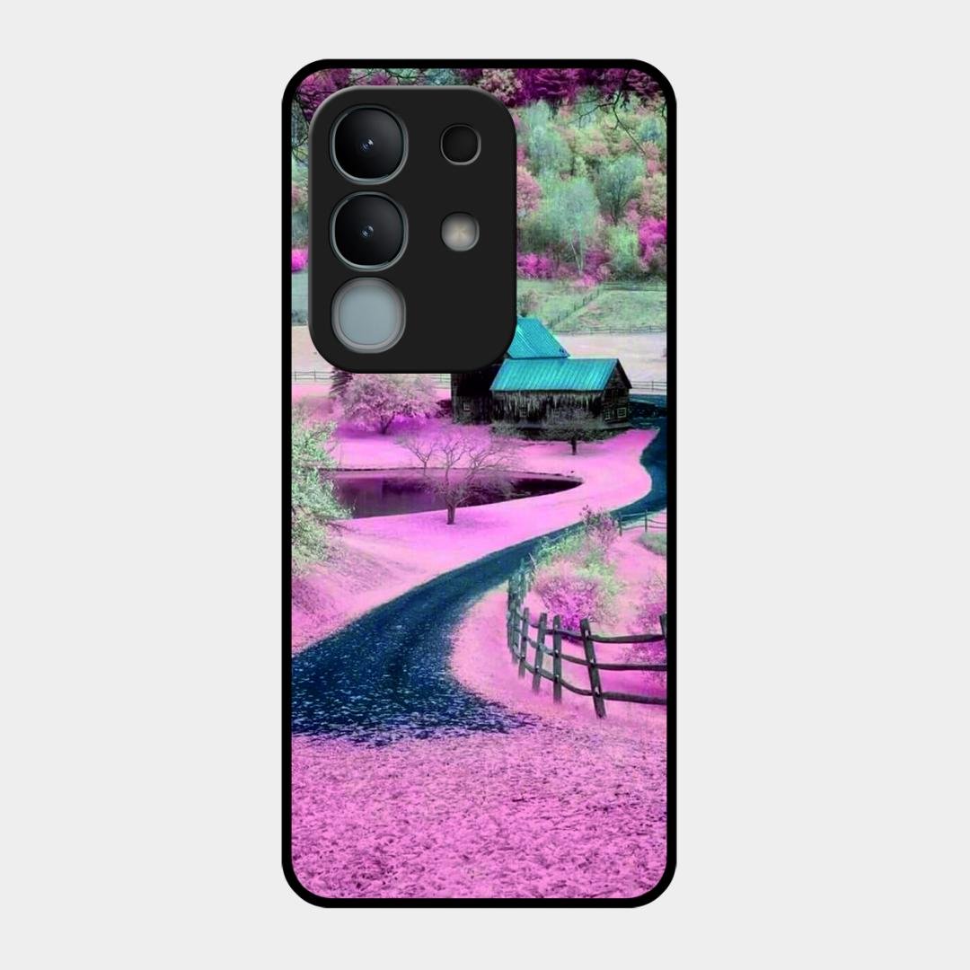 Village Scenery Glossy Metal Case Cover For iQOO Z10x 5G