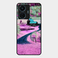 Village Scenery Glossy Metal Case Cover For Iqoo Z6 44W