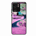 Village Scenery Glossy Metal Case Cover For Motorola Edge 40