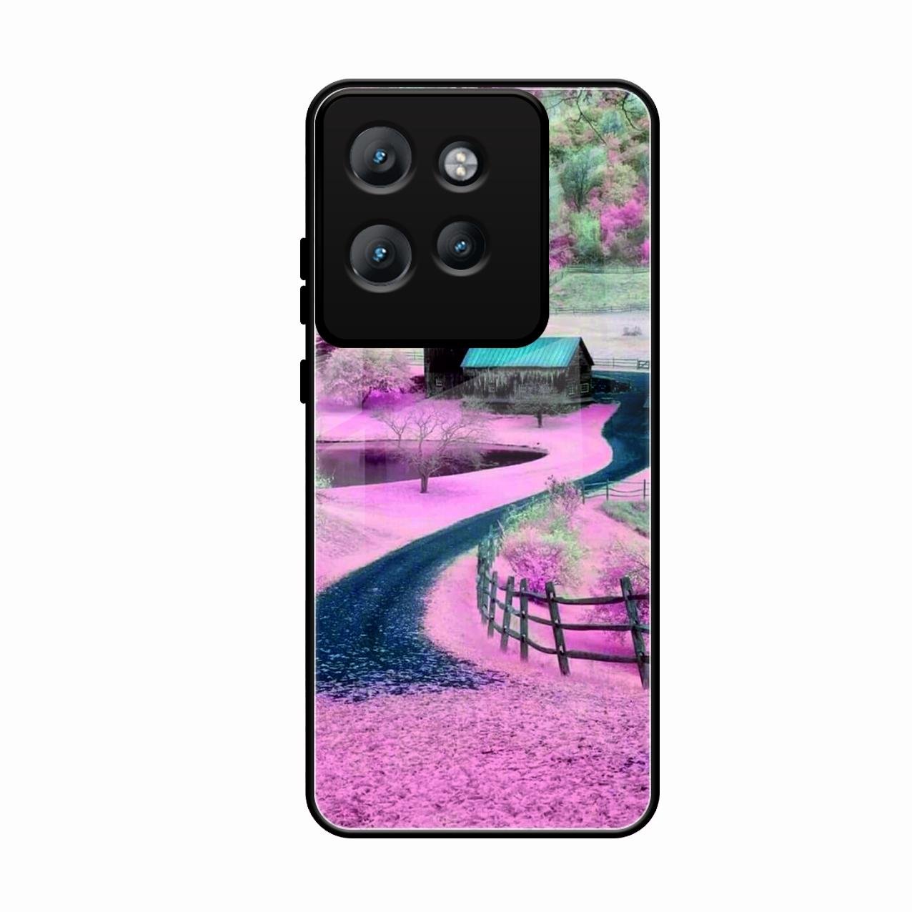 Village Scenery Glossy Metal Case Cover For Motorola Edge 50 Neo