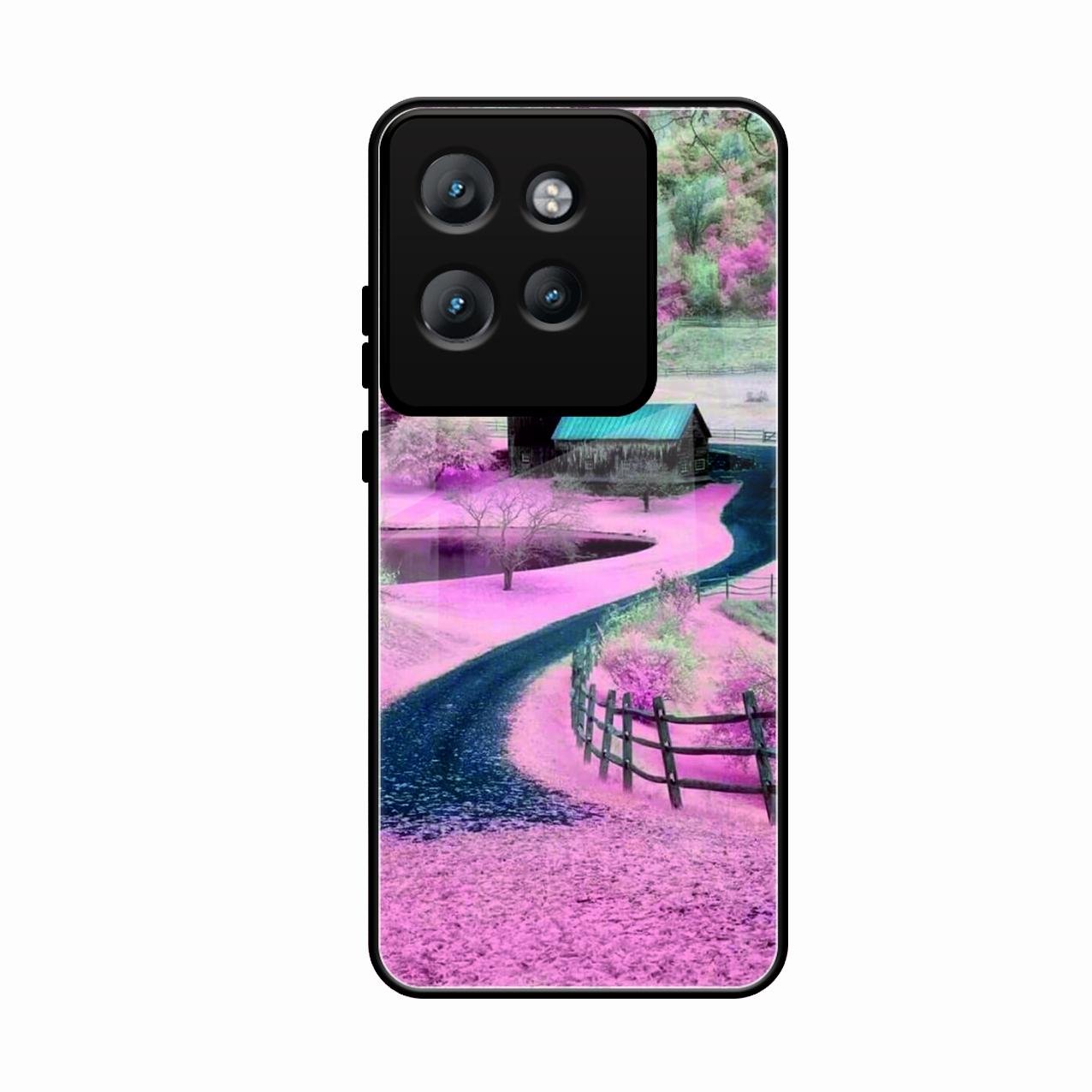 Village Scenery Glossy Metal Case Cover For Motorola Edge 50