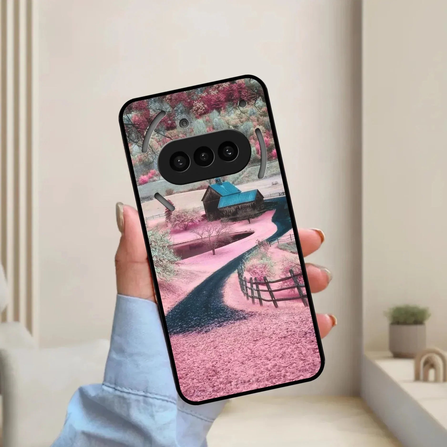 Village Scenery Glossy Metal Case Cover For Nothing - ShopOnCliQ