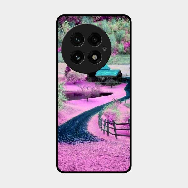 Village Scenery Glossy Metal Case Cover For Oneplus 13 5G