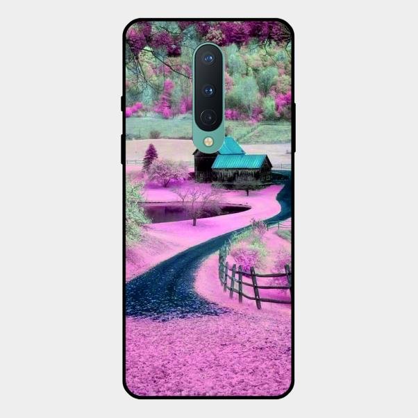 Village Scenery Glossy Metal Case Cover For Oneplus 8