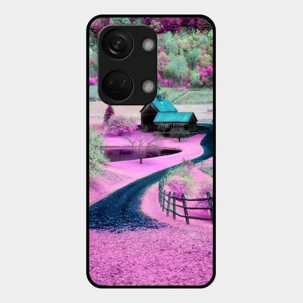 Village Scenery Glossy Metal Case Cover For Oneplus Nord 3 5G