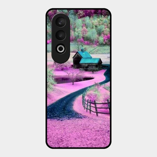 Village Scenery Glossy Metal Case Cover For Oneplus Nord Ce 4 5G