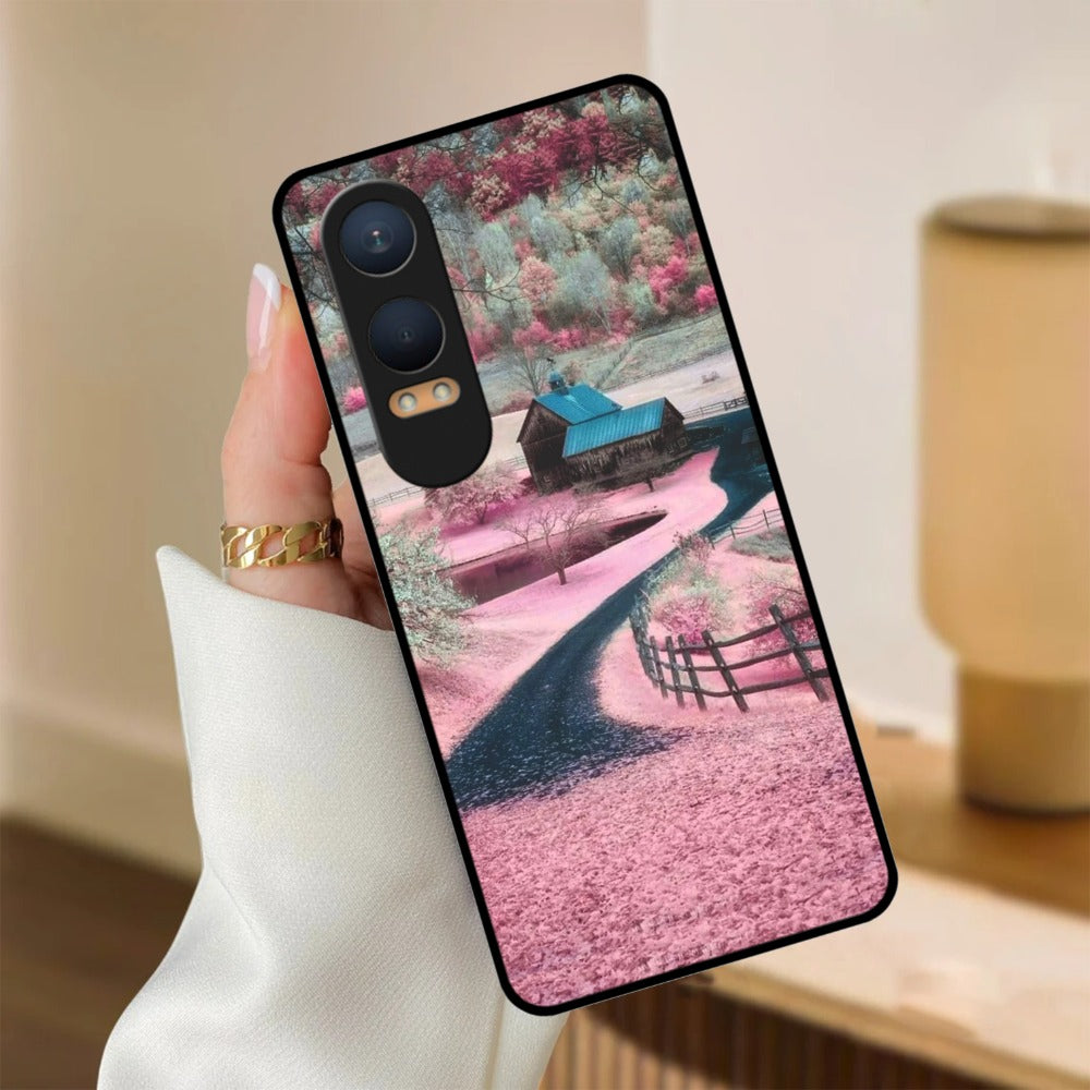 Village Scenery Glossy Metal Case Cover For OnePlus