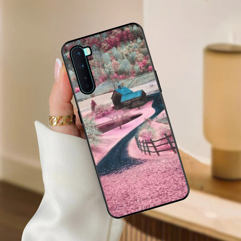 Village Scenery Glossy Metal Case Cover For OnePlus