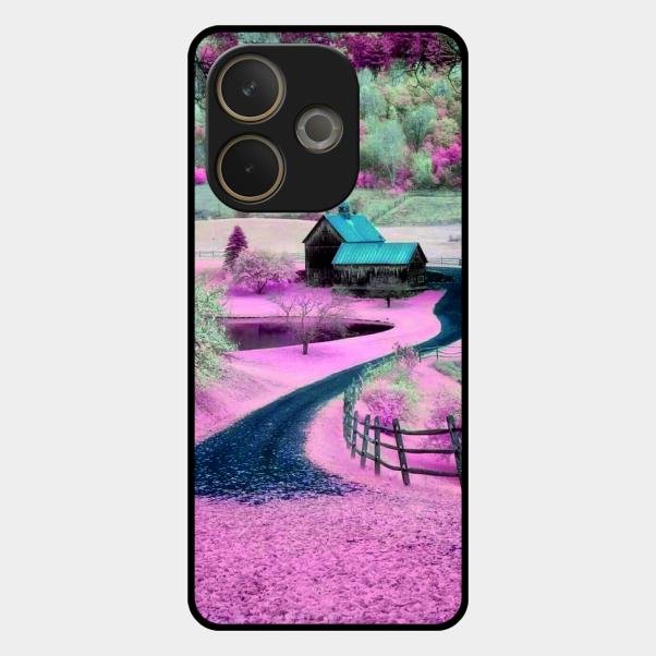 Village Scenery Glossy Metal Case Cover For Oppo A5 Pro 5G