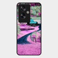 Village Scenery Glossy Metal Case Cover For Oppo A79 5G