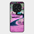 Village Scenery Glossy Metal Case Cover For Oppo F29 5G