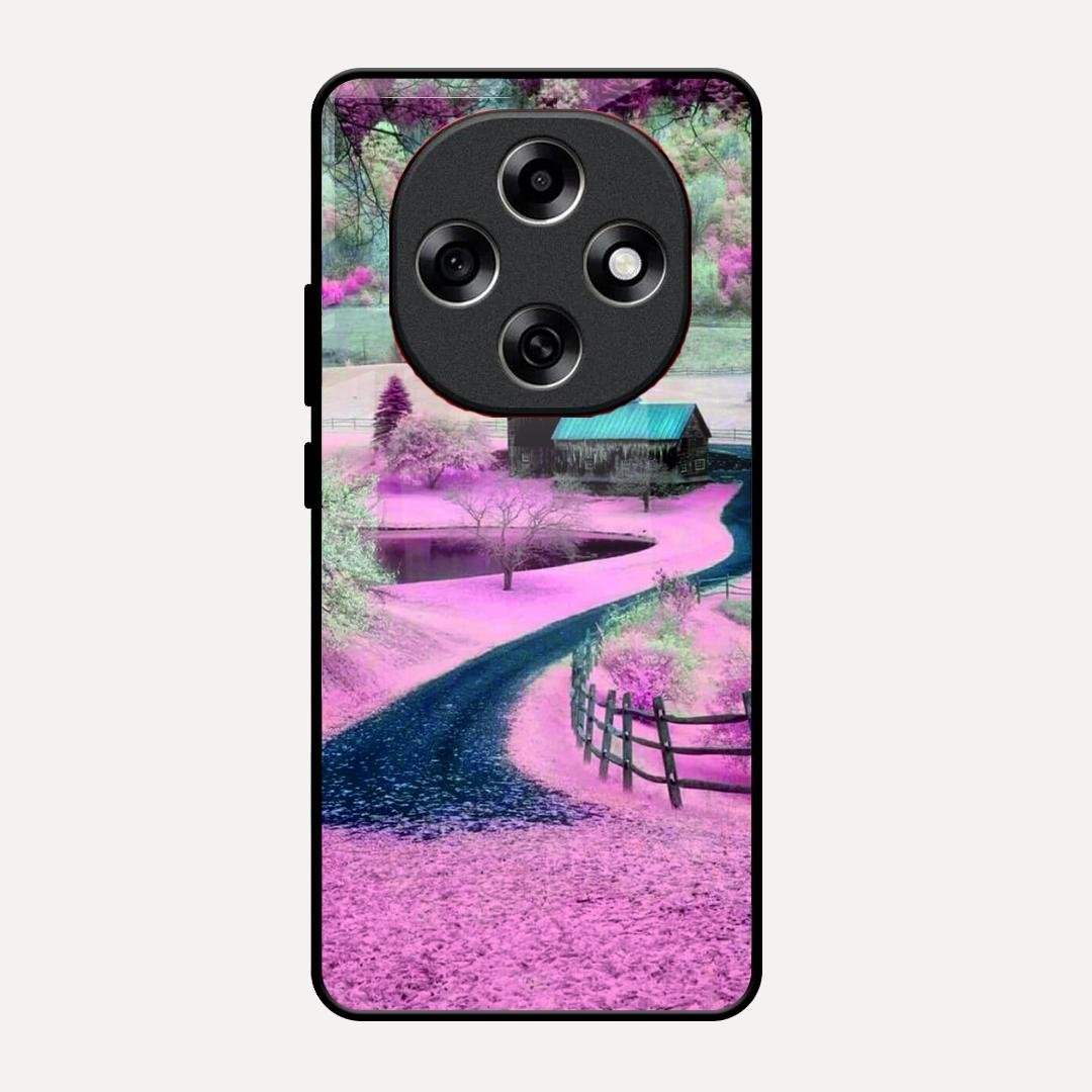 Village Scenery Glossy Metal Case Cover For Oppo F31 Pro 5G