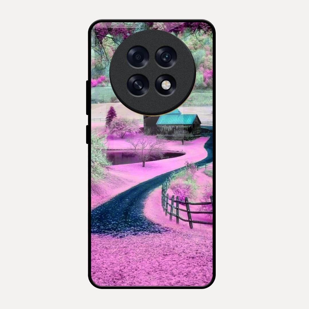 Village Scenery Glossy Metal Case Cover For Oppo F31 Pro Plus 5G