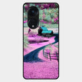 Village Scenery Glossy Metal Case Cover For Oppo Reno 8T 5G