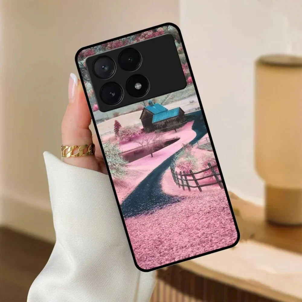 Village Scenery Glossy Metal Case Cover For Poco - ShopOnCliQ