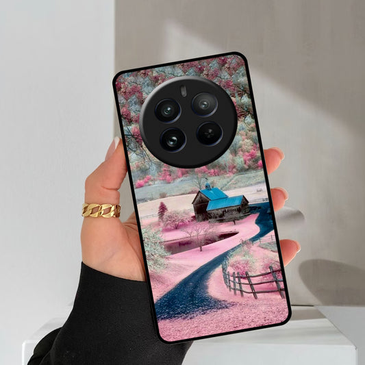Village Scenery Glossy Metal Case Cover For Realme