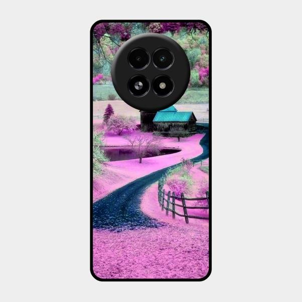 Village Scenery Glossy Metal Case Cover For Realme 13 5G