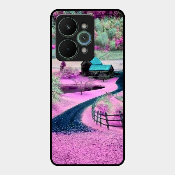 Village Scenery Glossy Metal Case Cover For Realme 15 Pro 5G