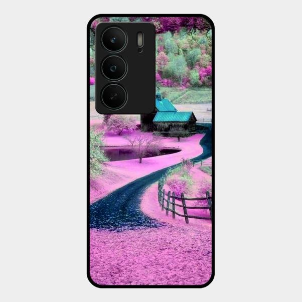 Village Scenery Glossy Metal Case Cover For Realme C75 5G
