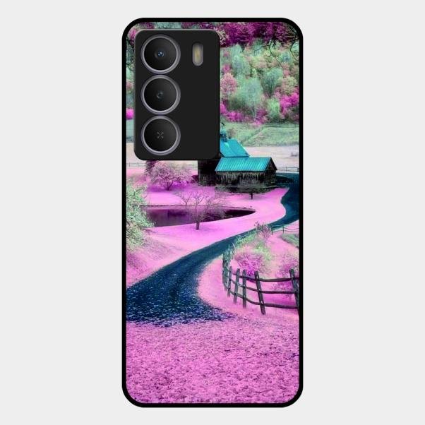 Village Scenery Glossy Metal Case Cover For Realme P3 Lite 5G