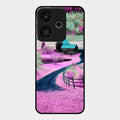 Village Scenery Glossy Metal Case Cover For Redmi 13 5G