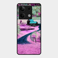 Village Scenery Glossy Metal Case Cover For Redmi Note 13 5G