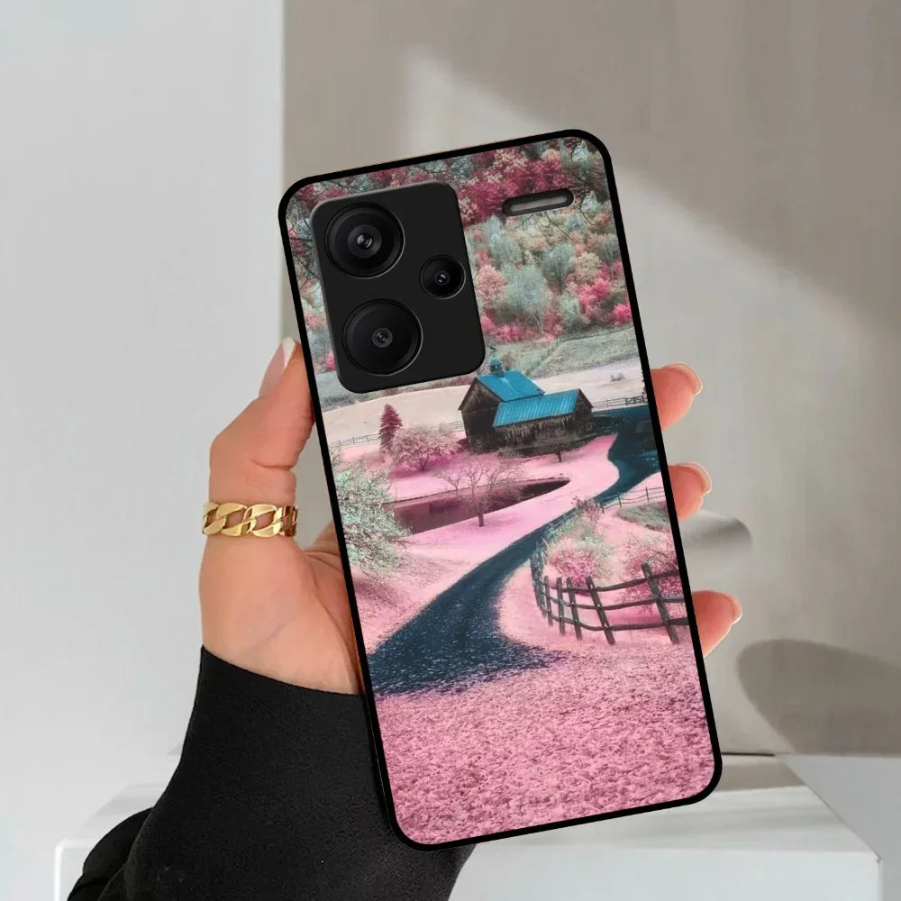 Village Scenery Glossy Metal Case Cover For Redmi - ShopOnCliQ