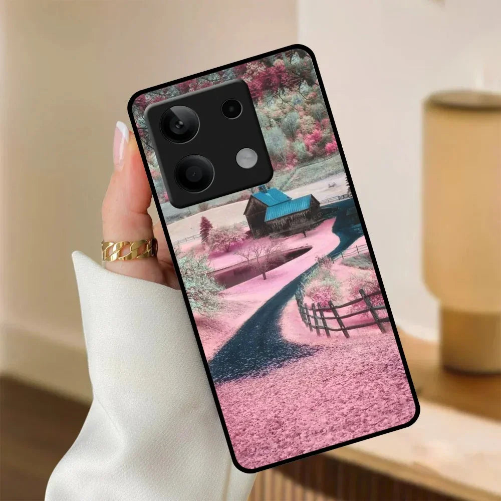 Village Scenery Glossy Metal Case Cover For Redmi - ShopOnCliQ