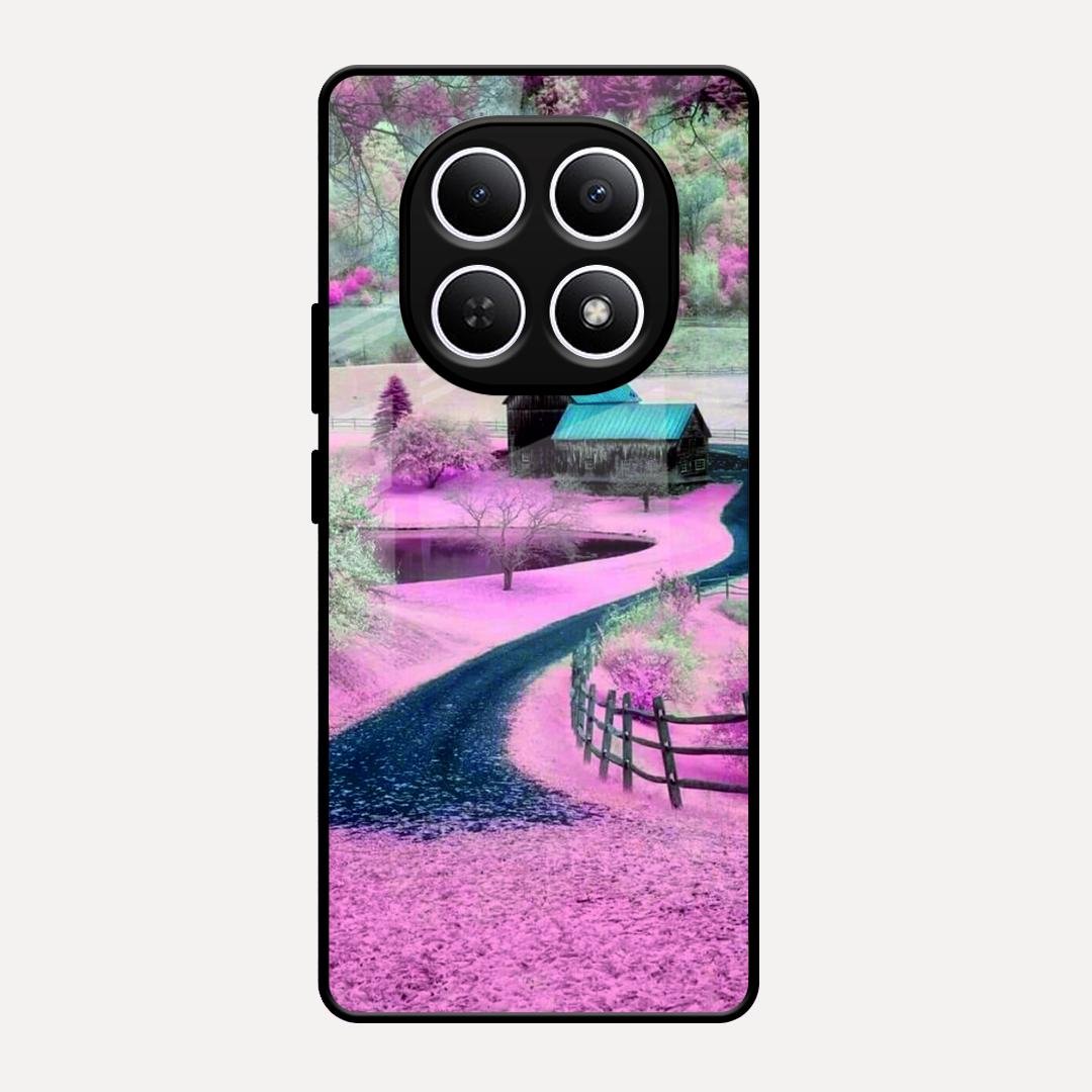 Village Scenery Glossy Metal Case Cover For Redmi Note 15 5G