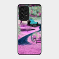 Village Scenery Glossy Metal Case Cover For Samsung Galaxy A53 5G