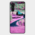 Village Scenery Glossy Metal Case Cover For Samsung Galaxy F54 5G