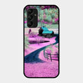 Village Scenery Glossy Metal Case Cover For Samsung Galaxy M14 5G