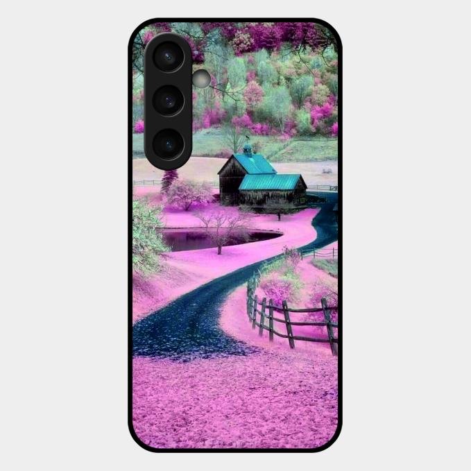Village Scenery Glossy Metal Case Cover For Samsung Galaxy S23 Fe 5G