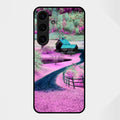Village Scenery Glossy Metal Case Cover For Samsung Galaxy S25 FE 5G