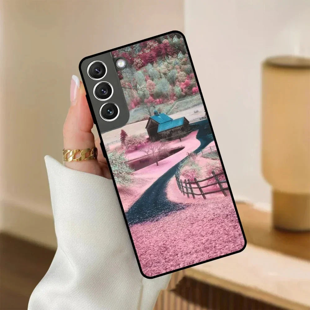 Village Scenery Glossy Metal Case Cover For Samsung - ShopOnCliQ