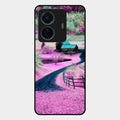 Village Scenery Glossy Metal Case Cover For Vivo T1 Pro 5G